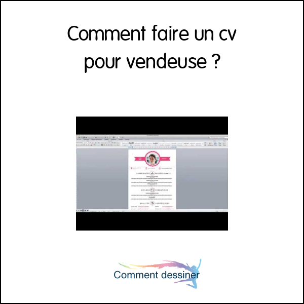 Comment faire un cv pour vendeuse